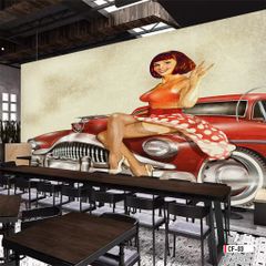 TRANH VẢI DÁN TƯỜNG 3D NHÀ HÀNG, CAFE - MÃ CF-03