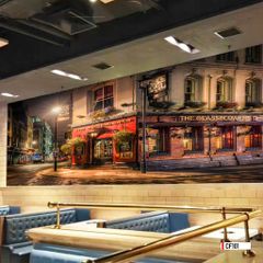 TRANH VẢI DÁN TƯỜNG 3D NHÀ HÀNG, CAFE - MÃ CF101