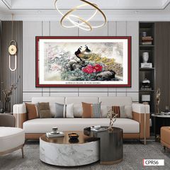 TRANH TREO TƯỜNG - PHÒNG KHÁCH, SAU SOFA - CHỦ ĐỀ CÔNG PHU THÊ VIÊN MÃN - KHỔ LỚN - MÃ:CPR56