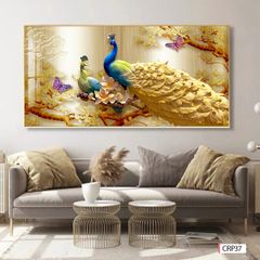 TRANH TREO TƯỜNG - PHÒNG KHÁCH, SAU SOFA - CHỦ ĐỀ CÔNG PHU THÊ VIÊN MÃN - KHỔ LỚN - MÃ: CRP37