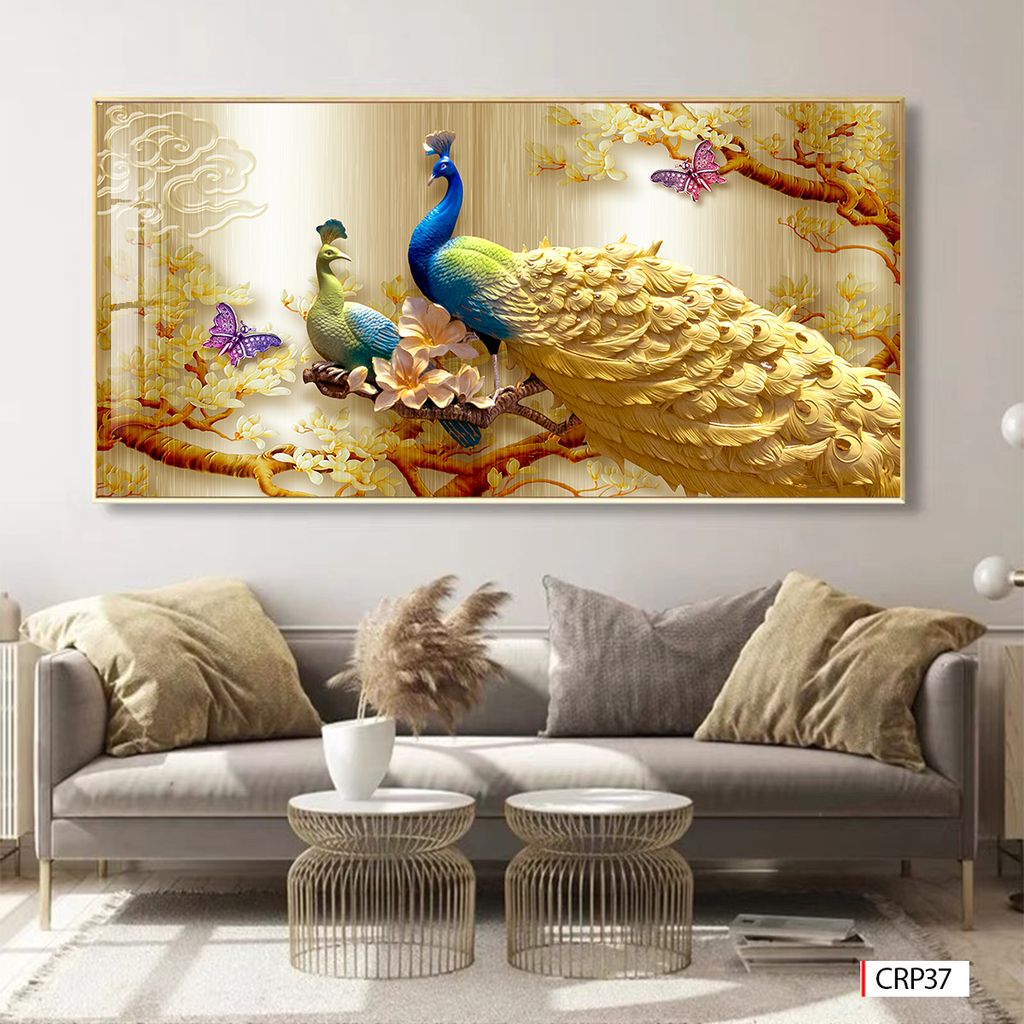 BST160 - TRANH TREO TƯỜNG - PHÒNG KHÁCH, SAU SOFA - CHỦ ĐỀ CÔNG PHU THÊ VIÊN MÃN - KHỔ LỚN