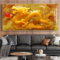 BST69 - TRANH TREO TƯỜNG - TRANG TRÍ PHÒNG KHÁCH, SAU SOFA - CHỦ ĐỀ TRANH RỒNG BAY PHƯỢNG MÚA - KHỔ LỚN