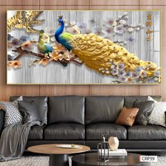 BST160 - TRANH TREO TƯỜNG - PHÒNG KHÁCH, SAU SOFA - CHỦ ĐỀ CÔNG PHU THÊ VIÊN MÃN - KHỔ LỚN