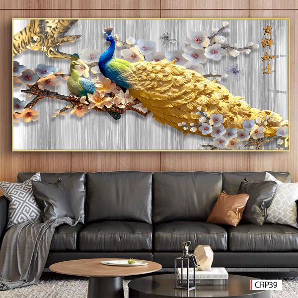 TRANH TREO TƯỜNG - PHÒNG KHÁCH, SAU SOFA - CHỦ ĐỀ CÔNG PHU THÊ VIÊN MÃN - KHỔ LỚN - MÃ:CRP39