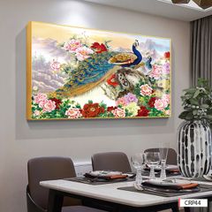 BST80 - TRANH TREO TƯỜNG - TRANH CÔNG RỒNG PHƯỢNG HỔ - TRANG TRÍ PHÒNG KHÁCH, SAU SOFA - TRANH NGANG