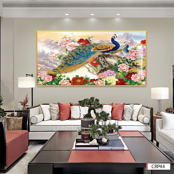 TRANH TREO TƯỜNG - PHÒNG KHÁCH, SAU SOFA - CHỦ ĐỀ CÔNG PHU THÊ VIÊN MÃN - KHỔ LỚN - MÃ: CRP44