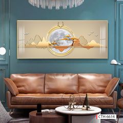 BST163 - TRANH TREO TƯỜNG PHÒNG KHÁCH - SAU SOFA - TRANH TREO TƯỜNG HIỆN ĐẠI HUƠU TÀI LỘC