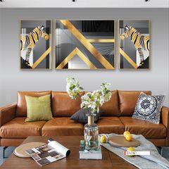 TRANH TREO TƯỜNG PHÒNG KHÁCH - TRANH ĐỒNG QUÊ GHÉP BỘ 3 BỨC | MÃ D-040