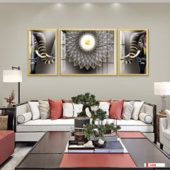 TRANH TREO PHÒNG KHÁCH HIỆN ĐẠI TRỪU TƯỢNG - TRANH GHÉP BỘ 3 BỨC | MÃ D-043