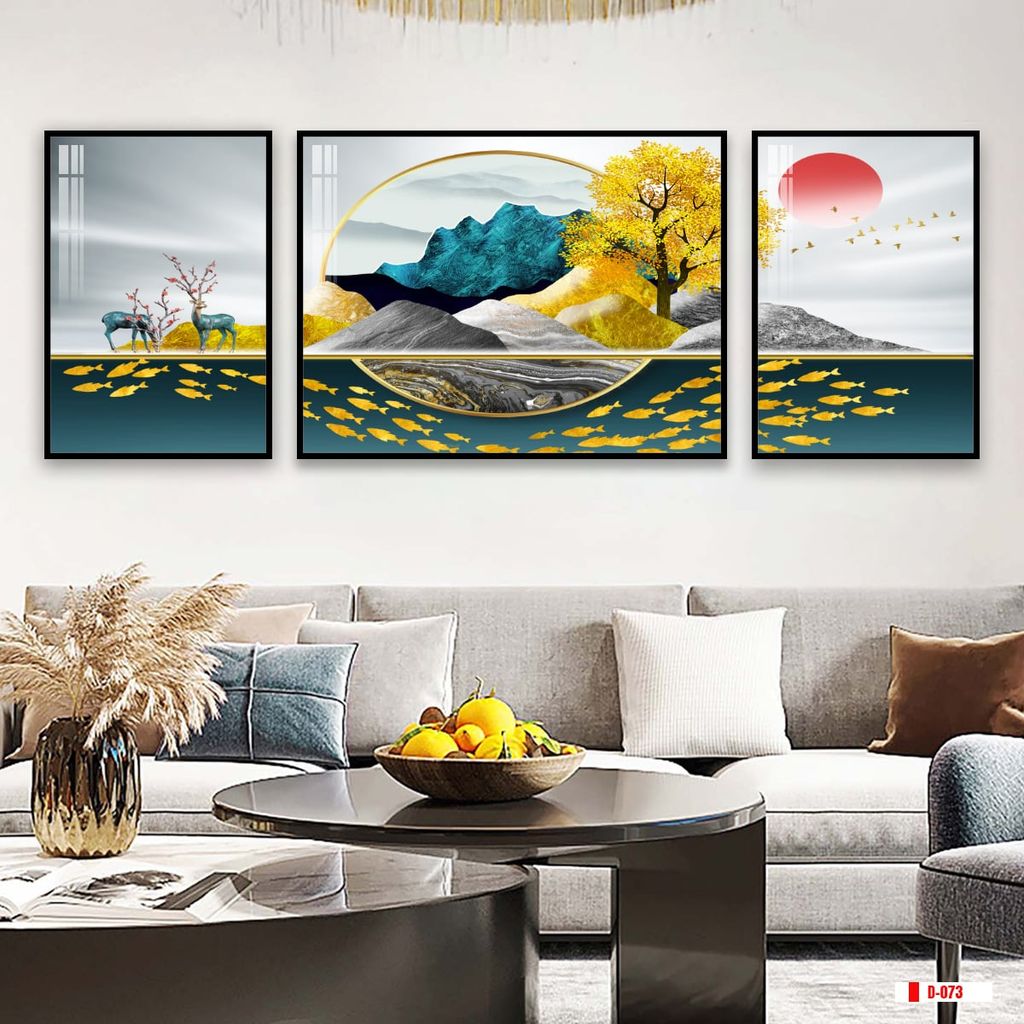 TRANH TREO TƯỜNG PHÒNG KHÁCH - TRANH HƯƠU TÀI LỘC | MÃ D-073