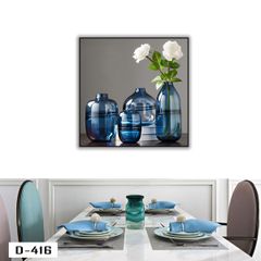 TRANH TREO TƯỜNG KHUNG HỢP KIM - TRANH TREO PHÒNG ĂN - TRANH TREO BÌNH HOA - HOA - D-416