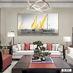 BST43 - TRANH TREO TƯỜNG - TRANG TRÍ PHÒNG KHÁCH, VÁCH TIVI - CHỦ ĐỀ THUẬN BUỒM XUÔI GIÓ - KHỔ LỚN