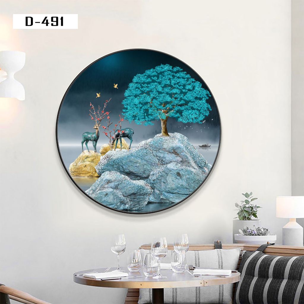 TRANH DECOR NỘI THẤT - TRANH TRÒN - TRANH LỤC GIÁC | MÃ E-776