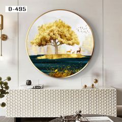 TRANH DECOR NỘI THẤT - TRANH TRÒN - TRANH LỤC GIÁC | MÃ D-495