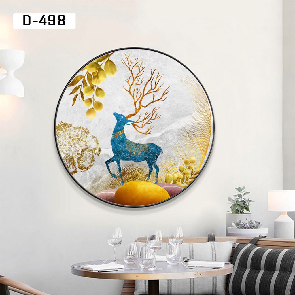 TRANH DECOR NỘI THẤT - TRANH TRÒN - TRANH LỤC GIÁC | MÃ D-498