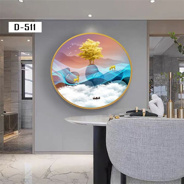 TRANH DECOR NỘI THẤT - TRANH TRÒN - TRANH LỤC GIÁC | MÃ D-511