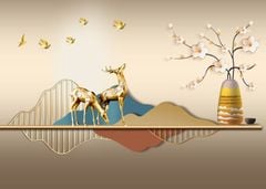 735 - TRANH TREO TƯỜNG PHÒNG ĂN - TRANH TRANG TRÍ - TRANH TRANH HƯƠU TÀI LỘC HIỆN ĐẠI | MÃ DBX-6612