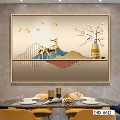 735 - TRANH TREO TƯỜNG PHÒNG ĂN - TRANH TRANG TRÍ - TRANH TRANH HƯƠU TÀI LỘC HIỆN ĐẠI | MÃ DBX-6612