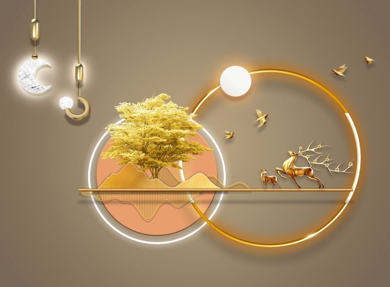 737 - TRANH TREO TƯỜNG PHÒNG ĂN - TRANH TRANG TRÍ - TRANH TRANH HƯƠU TÀI LỘC HIỆN ĐẠI | MÃ DBX-6620