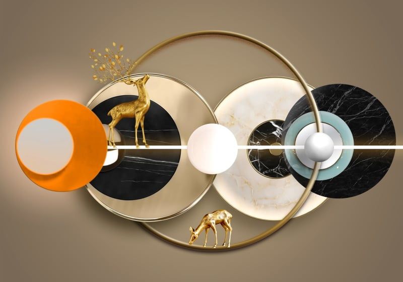 743 - TRANH TREO TƯỜNG PHÒNG ĂN - TRANH TRANG TRÍ - TRANH TRANH HƯƠU TÀI LỘC HIỆN ĐẠI | MÃ DBX-6646