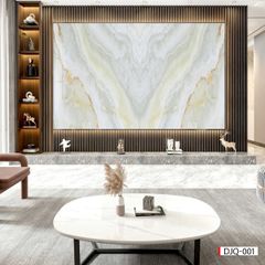 BST204 - TẤM ỐP VÂN ĐÁ ĐỐI XỨNG VÁCH TIVI - PHÒNG KHÁCH - TẤM ỐP PVC PHÒNG KHÁCH | DJQ-001