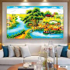 TRANH TREO TƯỜNG - PHÒNG KHÁCH, PHÒNG LỄ TÂN - TRANH ĐỒNG QUÊ - KHỔ LỚN | Mã DQ103
