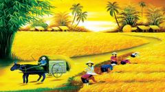 BST02 - TRANH TREO TƯỜNG - PHÒNG KHÁCH, PHÒNG LỄ TÂN - TRANH ĐỒNG QUÊ - KHỔ LỚN