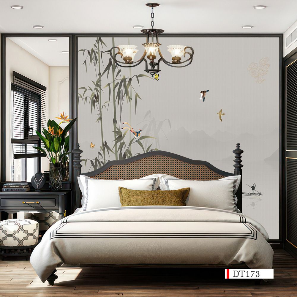 TRANH VẢI DÁN TƯỜNG 3D PHÒNG KHÁCH - TRANH HOA 3D | MÃ DT173
