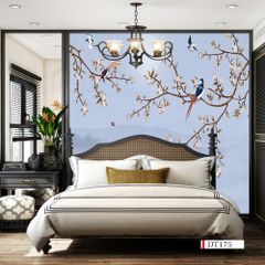 TRANH VẢI DÁN TƯỜNG 3D PHÒNG KHÁCH - TRANH HOA 3D | MÃ DT175