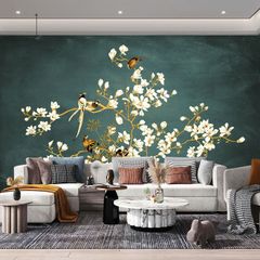 TRANH VẢI DÁN TƯỜNG 3D PHÒNG KHÁCH - TRANH VẢI INDOCHINE | MÃ DT200