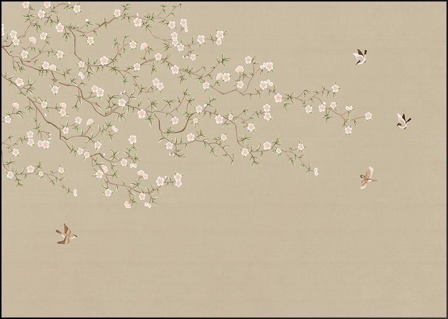 TRANH VẢI DÁN TƯỜNG 3D PHÒNG KHÁCH - TRANH HOA 3D | MÃ DT213