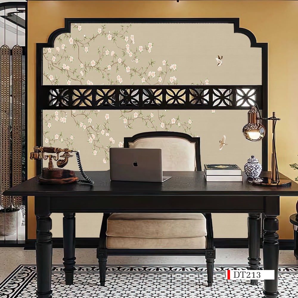 TRANH VẢI DÁN TƯỜNG 3D PHÒNG KHÁCH - TRANH HOA 3D | MÃ DT213