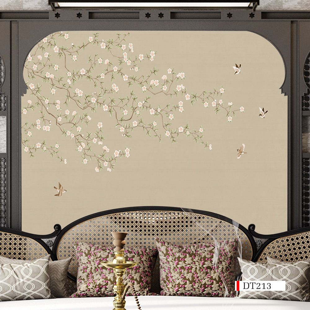 TRANH VẢI DÁN TƯỜNG 3D PHÒNG KHÁCH - TRANH HOA 3D | MÃ DT213