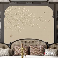 TRANH VẢI DÁN TƯỜNG 3D PHÒNG KHÁCH - TRANH HOA 3D | MÃ DT213