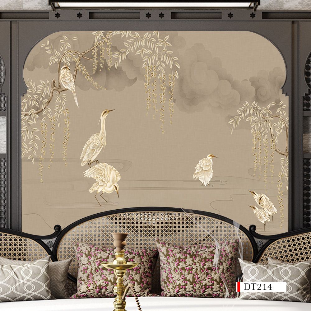 TRANH VẢI DÁN TƯỜNG 3D PHÒNG KHÁCH - TRANH HOA 3D | MÃ DT214