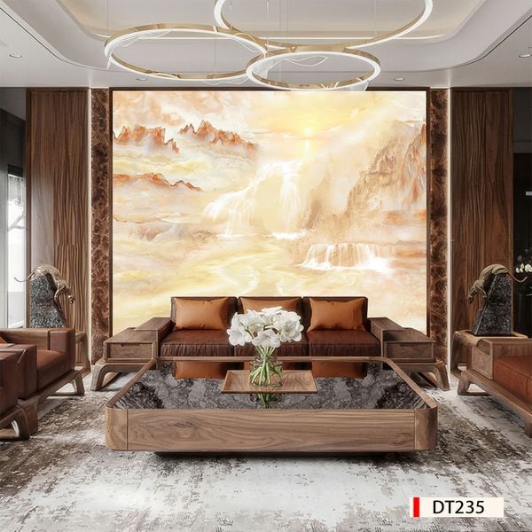 887 - TẤM ỐP TƯỜNG PVC - VÁCH TRANG TRÍ - TẤM ỐP TRANG TRÍ PHÒNG KHÁCH, VÁCH TIVI - TẤM ỐP VÂN ĐÁ PHONG CẢNH | MÃ DT235
