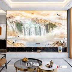 TRANH PVC ỐP TƯỜNG - VÁCH TRANG TRÍ TIVI PHÒNG KHÁCH - TRANH VÂN ĐÁ PHONG CẢNH | MÃ DT245