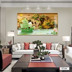 TRANH TREO TƯỜNG KHUNG HỢP KIM TITAN - TRANG TRÍ PHÒNG KHÁCH, SAU SOFA - CHỦ ĐỀ THUẬN BUỒM XUÔI GIÓ - MÃ: DT344