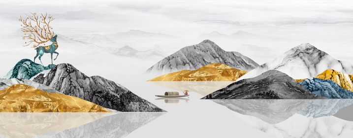 TRANH TREO TƯỜNG PHÒNG NGỦ KHỔ LỚN - TRANH HƯƠU TÀI LỘC | MÃ E-268