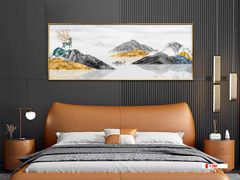 TRANH TREO TƯỜNG PHÒNG NGỦ KHỔ LỚN - TRANH HƯƠU TÀI LỘC | MÃ E-268