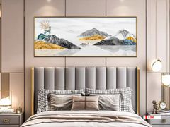 TRANH TREO TƯỜNG PHÒNG NGỦ KHỔ LỚN - TRANH HƯƠU TÀI LỘC | MÃ E-268