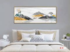 TRANH TREO TƯỜNG PHÒNG NGỦ KHỔ LỚN - TRANH HƯƠU TÀI LỘC | MÃ E-268