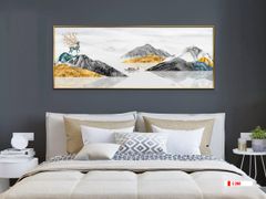 TRANH TREO TƯỜNG PHÒNG NGỦ KHỔ LỚN - TRANH HƯƠU TÀI LỘC | MÃ E-268