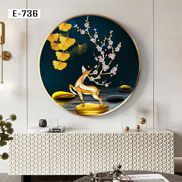 TRANH DECOR NỘI THẤT - TRANH TRÒN - TRANH LỤC GIÁC | MÃ E-736