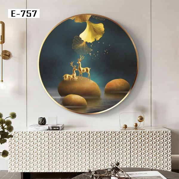 TRANH DECOR NỘI THẤT - TRANH TRÒN - TRANH LỤC GIÁC | MÃ E-757