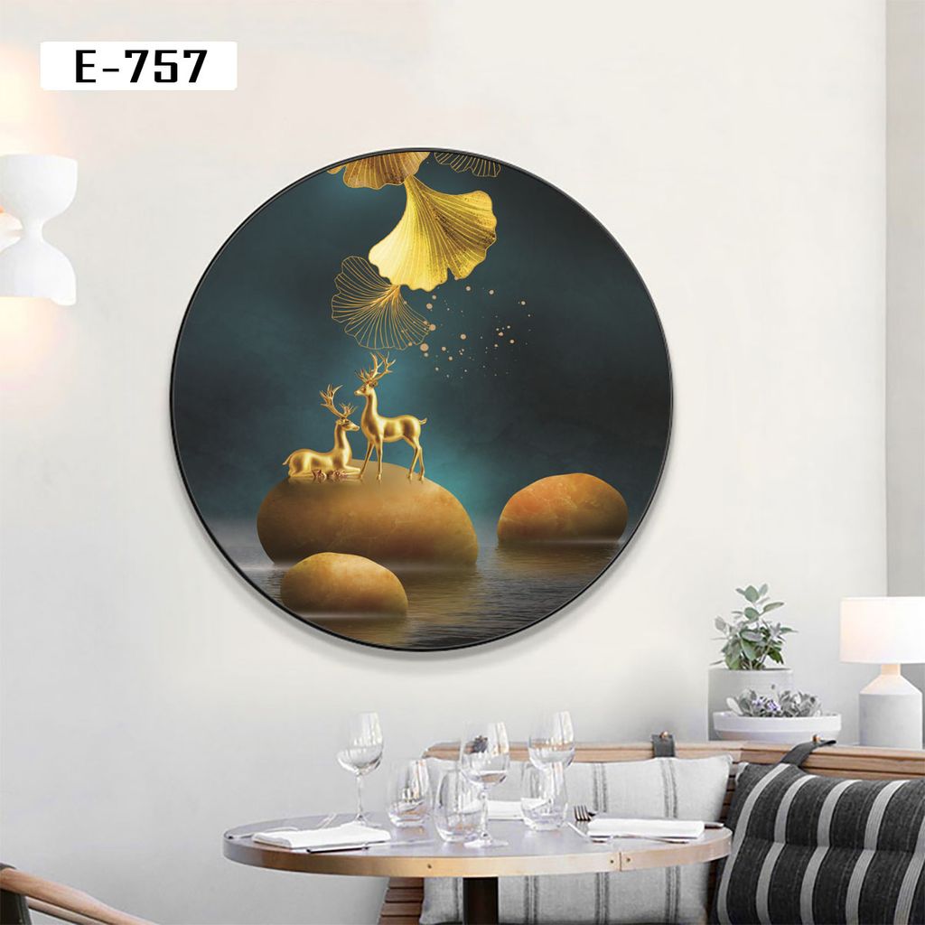 TRANH DECOR NỘI THẤT - TRANH TRÒN - TRANH LỤC GIÁC | MÃ E-757