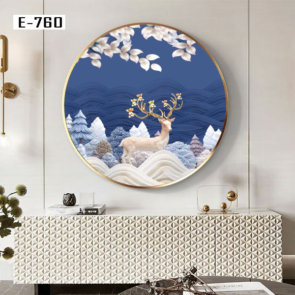 TRANH DECOR NỘI THẤT - TRANH TRÒN - TRANH LỤC GIÁC | MÃ E-760