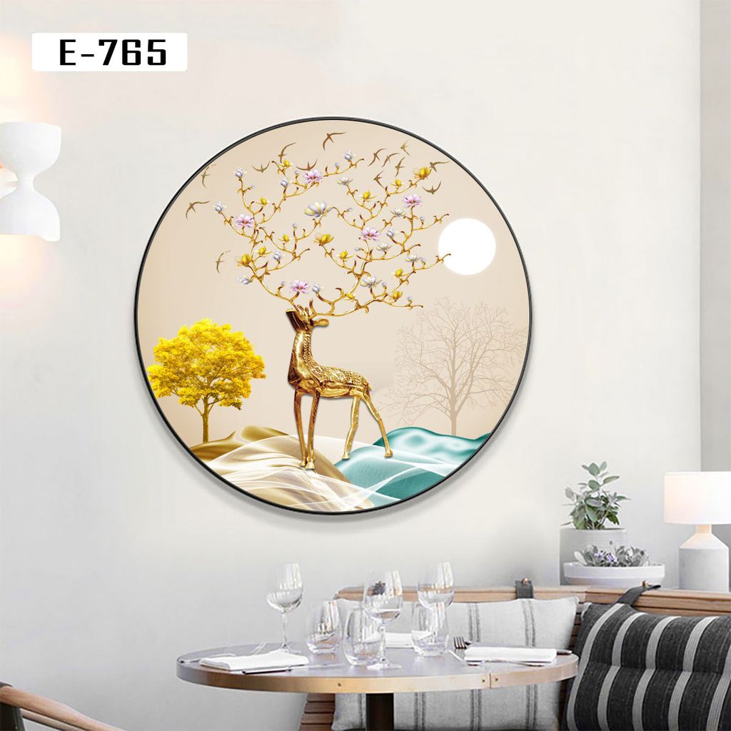 TRANH DECOR NỘI THẤT - TRANH TRÒN - TRANH LỤC GIÁC | MÃ E-760