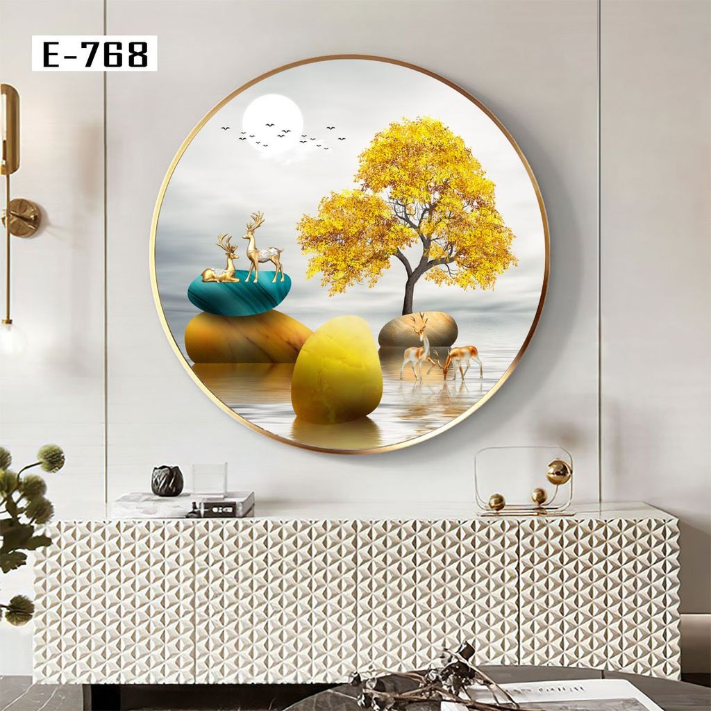 TRANH DECOR NỘI THẤT - TRANH TRÒN - TRANH LỤC GIÁC | MÃ E-767