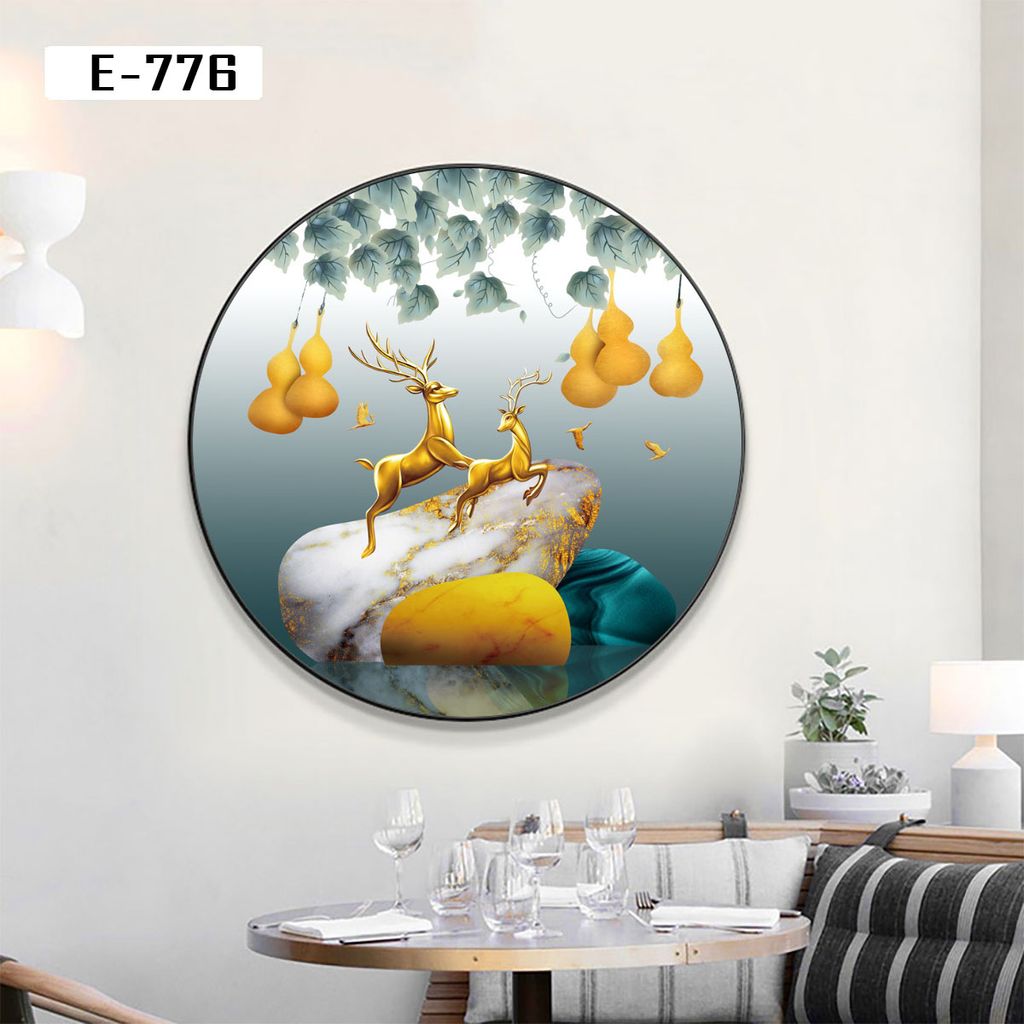 TRANH DECOR NỘI THẤT - TRANH TRÒN - TRANH LỤC GIÁC | MÃ E-776